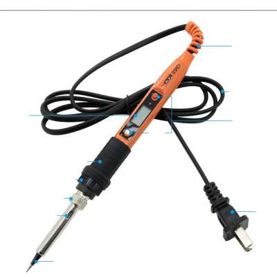 938D Portable 80W Temperature Adjustable Electric Soldering Iron Pen with LCD digital Display