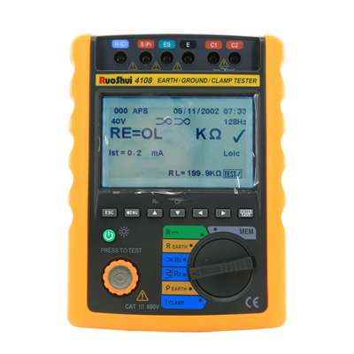 4108 Digital Earth Resistance Soil Resistivity Tester Grounding Resistance Auxiliary Grounding Resistance Tester