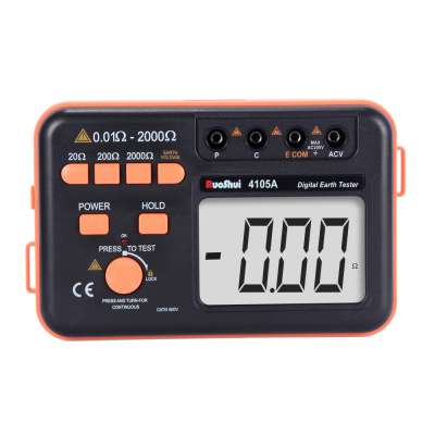 4105A  RuoShui 2000ohm 200V  Digital Earth Resistance Tester Earth Meter Ground Resistance Meter